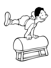 Disegno di ginnastica da stampare e colorare 4