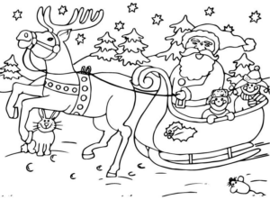 Disegno di Babbo Natale da stampare e colorare 132