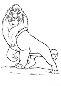 Disegno di Re Leone da stampare e colorare 223