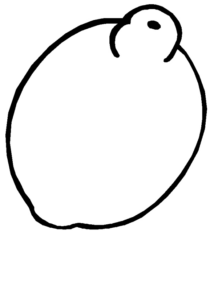 Disegno di limone da stampare e colorare 1