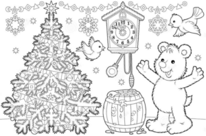 Disegno di albero di Natale da stampare e colorare 177