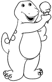 Disegno di Barney il dinosauro da stampare e colorare 19