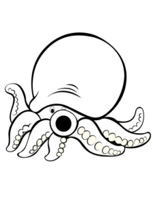 Disegno di polpo da stampare e colorare 24