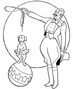 Disegno di circense da stampare e colorare 3