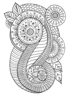 Disegno di mandala da stampare e colorare 1099
