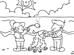 Disegno di campeggio da stampare e colorare 5