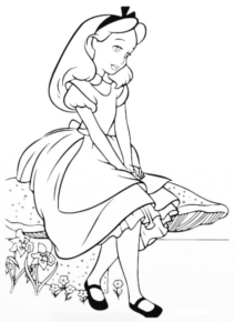 Disegno di Alice nel paese delle meraviglie da stampare e colorare 39