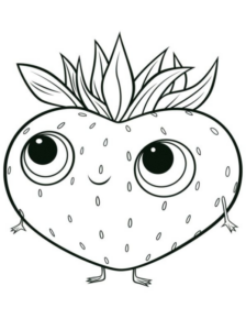 Disegno di fragola da stampare e colorare 11
