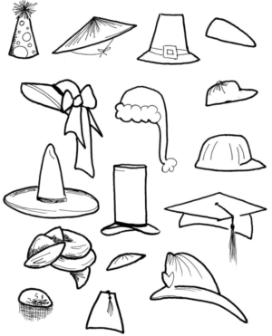 Disegno di cappello da stampare e colorare 10