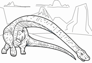 Disegno di Brontosauro da stampare e colorare 5