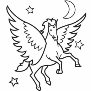Disegno di unicorno da stampare e colorare 59