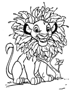 Disegno di Re Leone da stampare e colorare 17