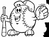 Disegni di Baseball da colorare