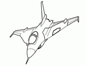 Disegno di aereo militare da stampare e colorare 37