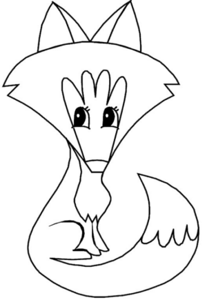 Disegno di volpe da stampare e colorare 57