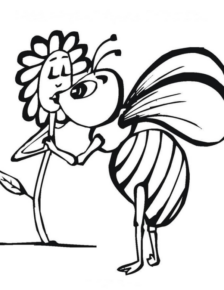 Disegno di ape da stampare e colorare 26