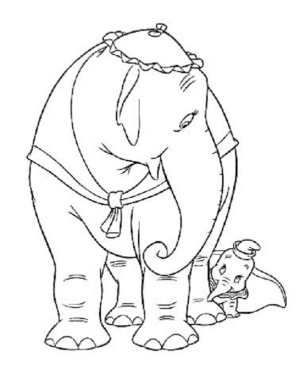 Disegno di Dumbo da stampare e colorare 8