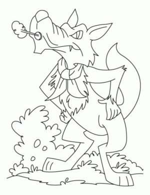 Disegno di lupo da stampare e colorare 31