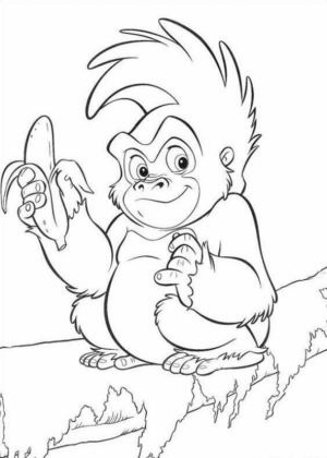 Disegno di Tarzan da stampare e colorare 14