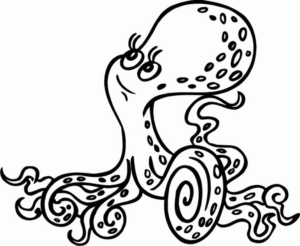 Disegno di polpo da stampare e colorare 12