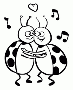 Disegno di coccinella da stampare e colorare 2