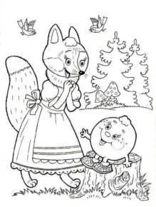 Disegno di volpe da stampare e colorare 83