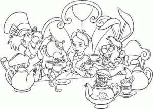 Disegno di Alice nel paese delle meraviglie da stampare e colorare 11