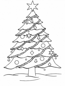 Disegno di albero di Natale da stampare e colorare 216