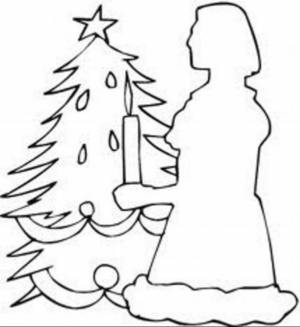 Disegno di albero di Natale da stampare e colorare 235 Disegno di albero di Natale da stampare e colorare 235