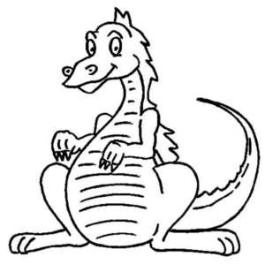 Disegno di dragone da stampare e colorare 127