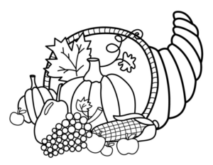 Disegno di cesto di frutta da stampare e colorare 34