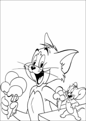 Disegno di Tom e Jerry da stampare e colorare 87