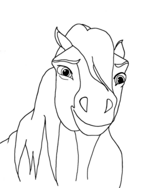 Disegno di cavallo da stampare e colorare 113