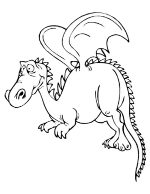 Disegno di dragone da stampare e colorare 86