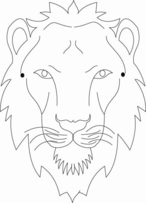 Disegno di leone da stampare e colorare 110