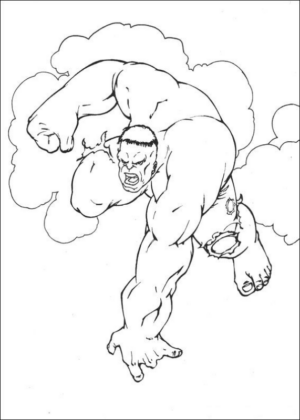 Disegno di Hulk da stampare e colorare 39