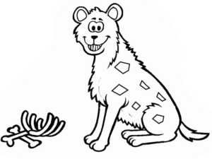 Disegno di iena da stampare e colorare 3