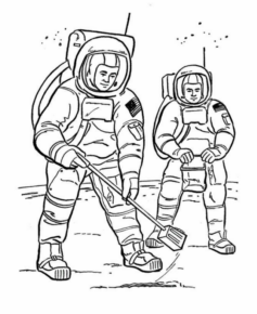 Disegno di astronauta da stampare e colorare 25