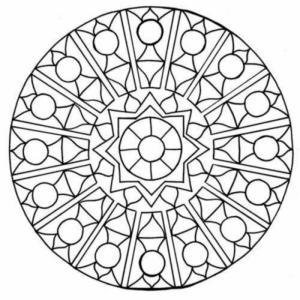Disegno di mandala da stampare e colorare 1332