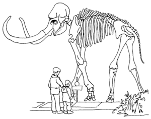 Disegno di mammut da stampare e colorare