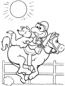 Disegno di equitazione da stampare e colorare 35