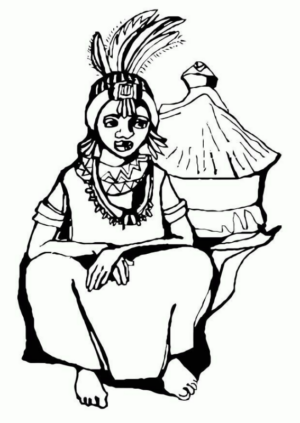 Disegno di Indiani d’America da stampare e colorare 85