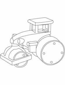 Disegno di mezzo da lavoro da stampare e colorare 105