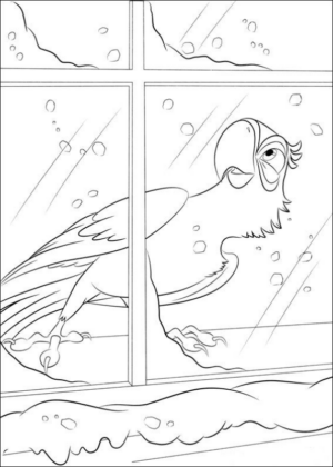 Disegno di pappagallo da stampare e colorare 27