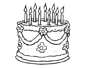 Disegno di compleanno da stampare e colorare 23