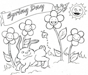 Disegno di primavera da stampare e colorare