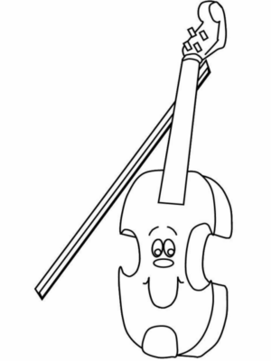 Disegno di strumento musicale da stampare e colorare 108