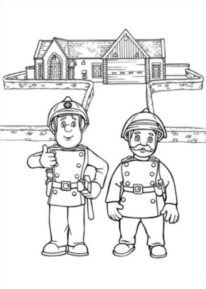 Disegno di pompiere da stampare e colorare 31