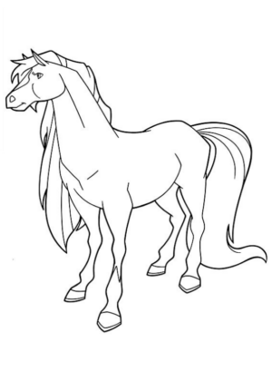 Disegno di cavallo da stampare e colorare 87