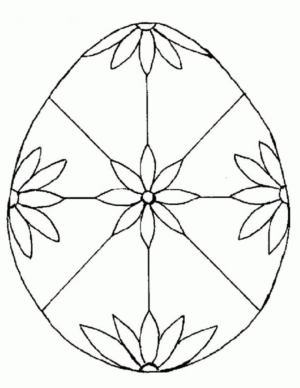 Disegno di uovo di Pasqua da stampare e colorare 1